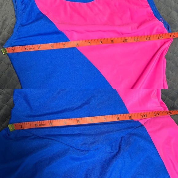 Lucky S Pink/Blue Figure Skating Practice dress - Picture 5 of 6